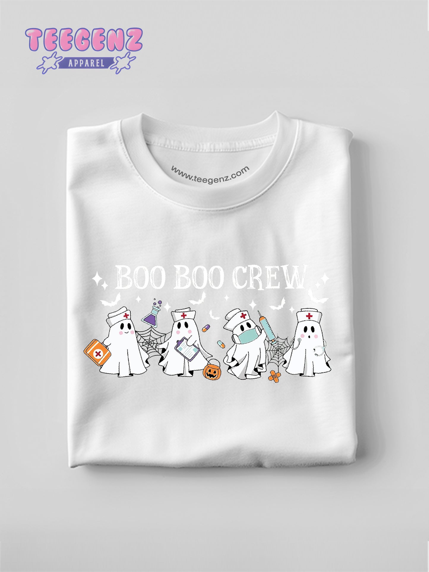 Comfort Colors Halloween Nurse Shirt, Boo Boo Crew Shirt, Halloween Nursing Shirt, Funny Halloween T-Shirt,Cute Nurse Shirt,Ghost Nurse Tees TGPR40