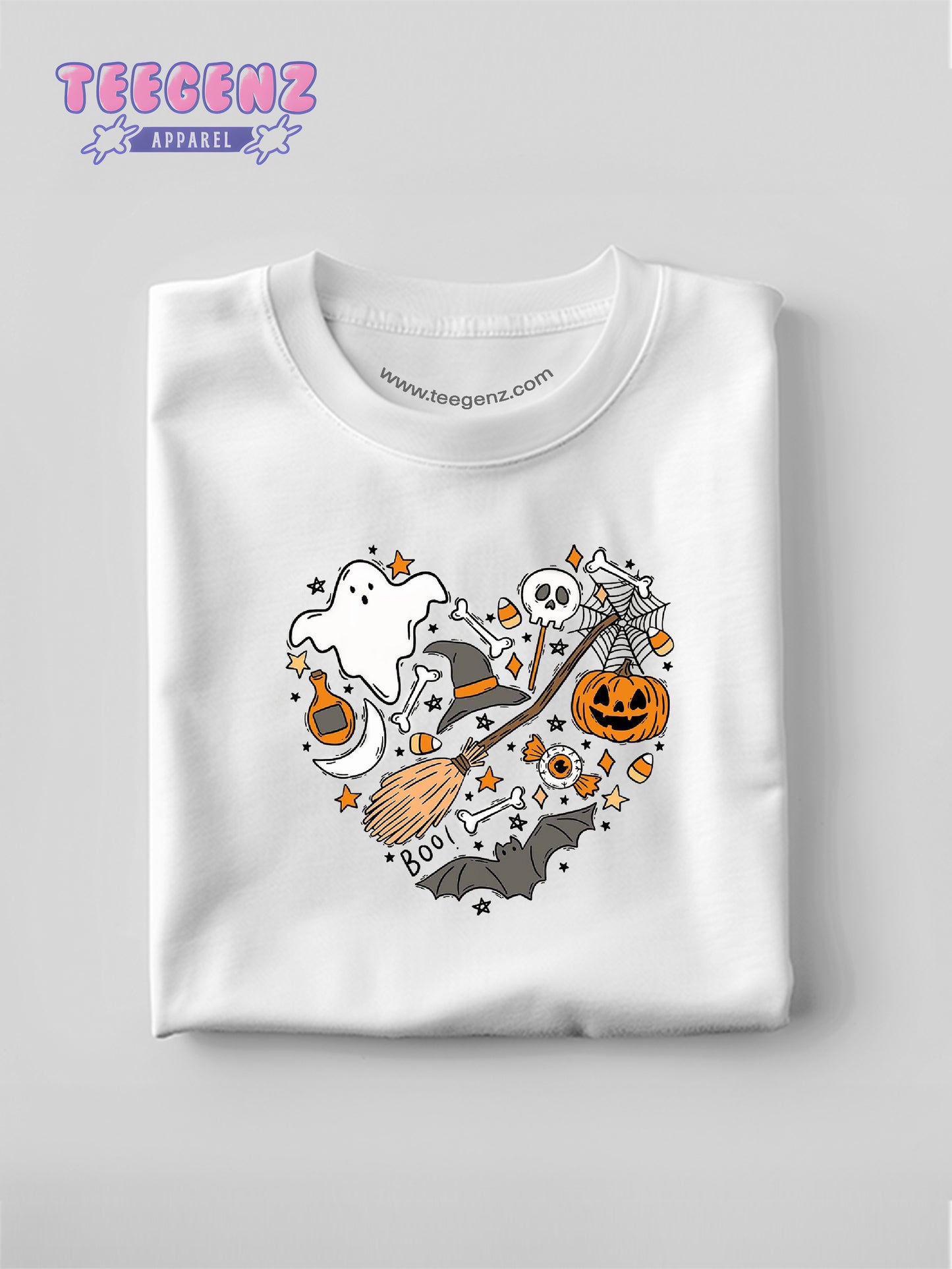 Comfort Colors Halloween Doodles Hearth Shirt Gift For Halloween Moms, Cute Halloween Tshirt, Halloween shirt, Pumpkin Shirt, Halloween Witch Tee TGPR45
