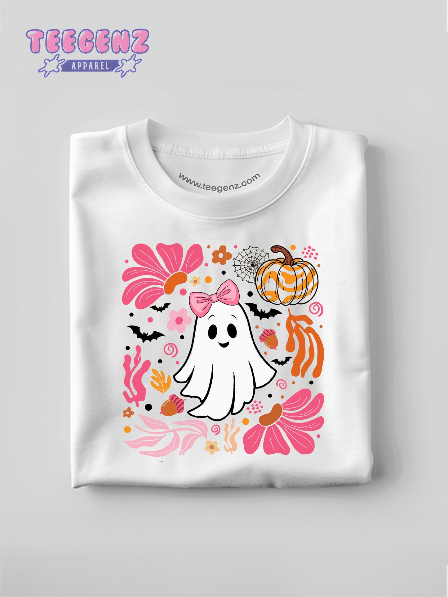 Comfort Colors Halloween Pink Ghost Shirt, Boho Floral Fall Shirt, Leopard Pink Pumpkin Png, Halloween Shirt, Fall Vibes Shirt, Coquette Shirt, Spooky Season Shirt TGPR46