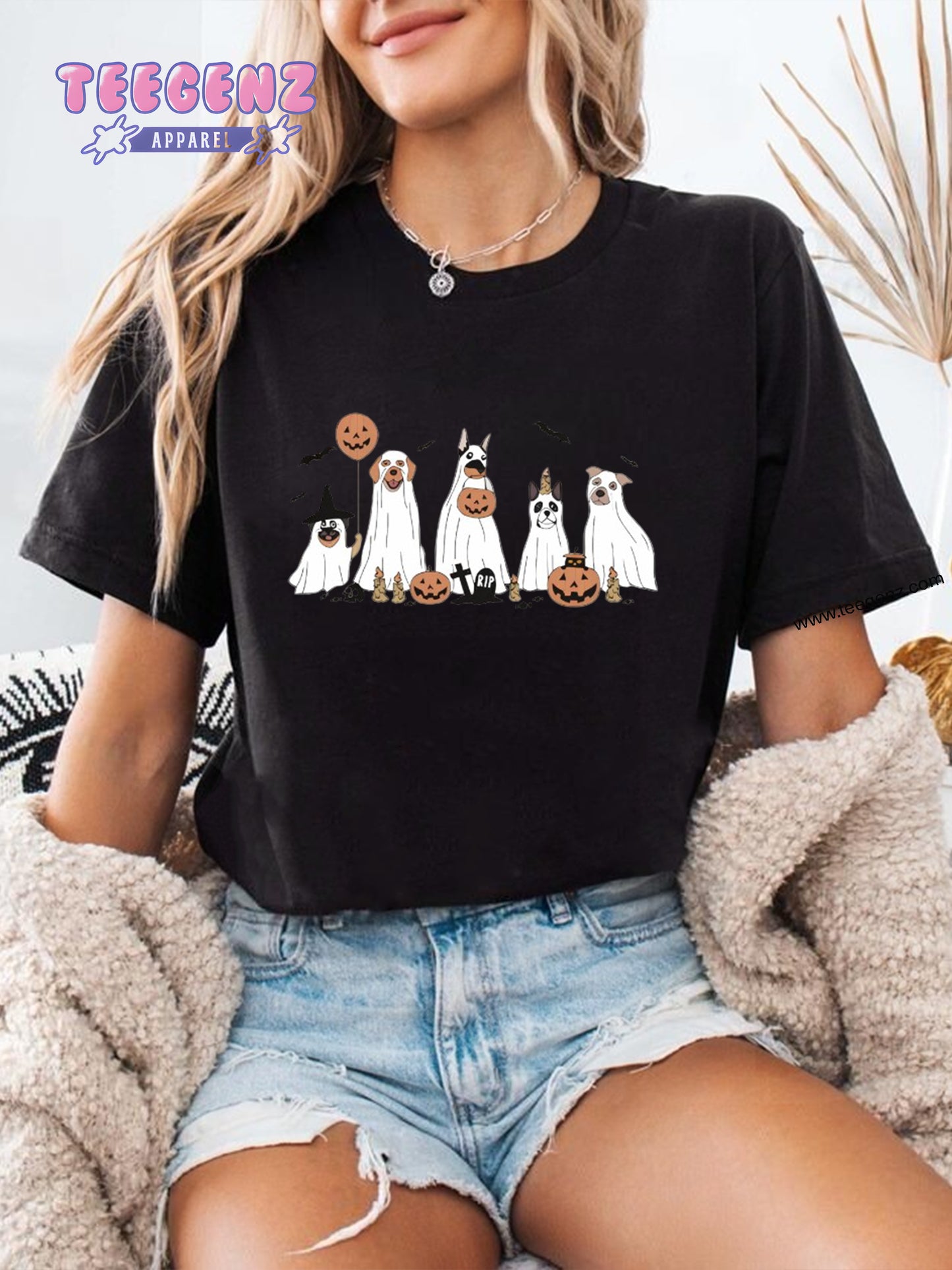 Comfort Colors Halloween Shirt, Ghost Sweatshirt, 2025 Happy Halloween, Ghost Dog Shirt, Halloween Dog Shirt, Retro Spooky Season, Spooky Dog TGPR50