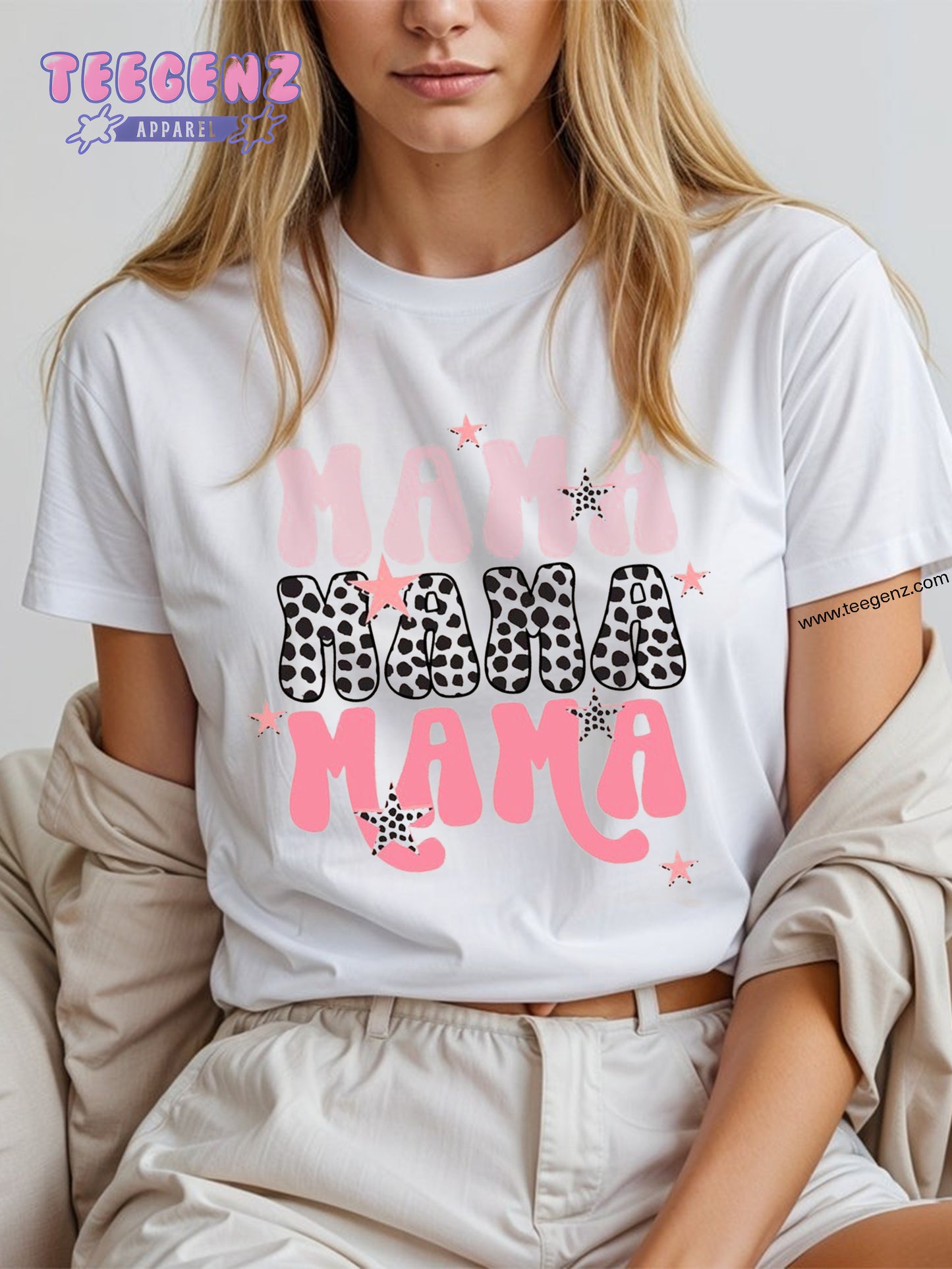 Leopard Mama Shirt, Cheetah Mama Shirt for Mother's Day, Gifts for Mom, Cute Mama Gift for Mothers Day, Mama T-Shirt, Mama Cow Shirt.TGPR05