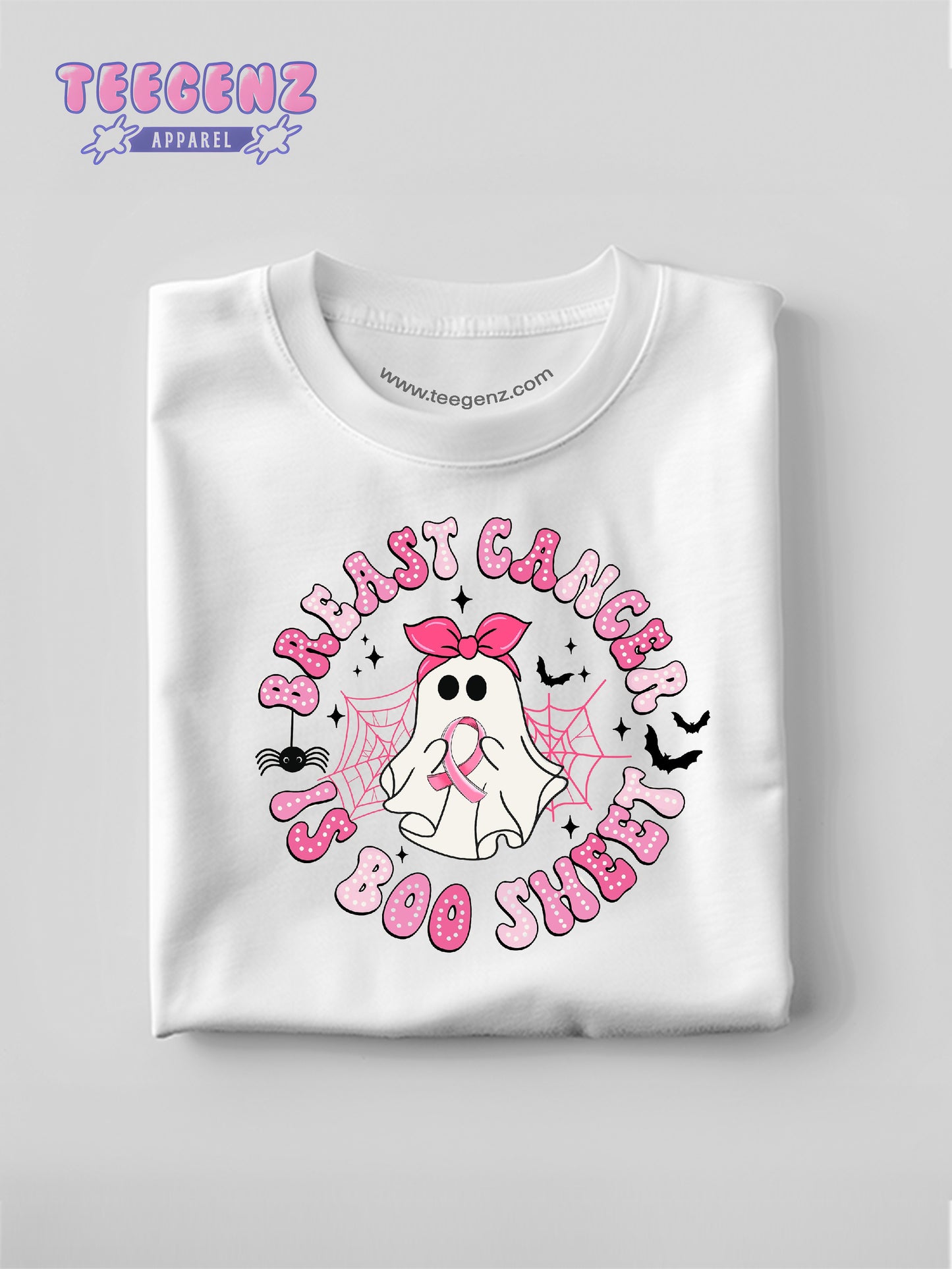 Breast Cancer is Boo Sheet Comfort Colors T-Shirt, Retro Breast Cancer T-Shirt, Cool Ghost Shirt, Cute Halloween Shirts, Halloween Clothing, TGPR36
