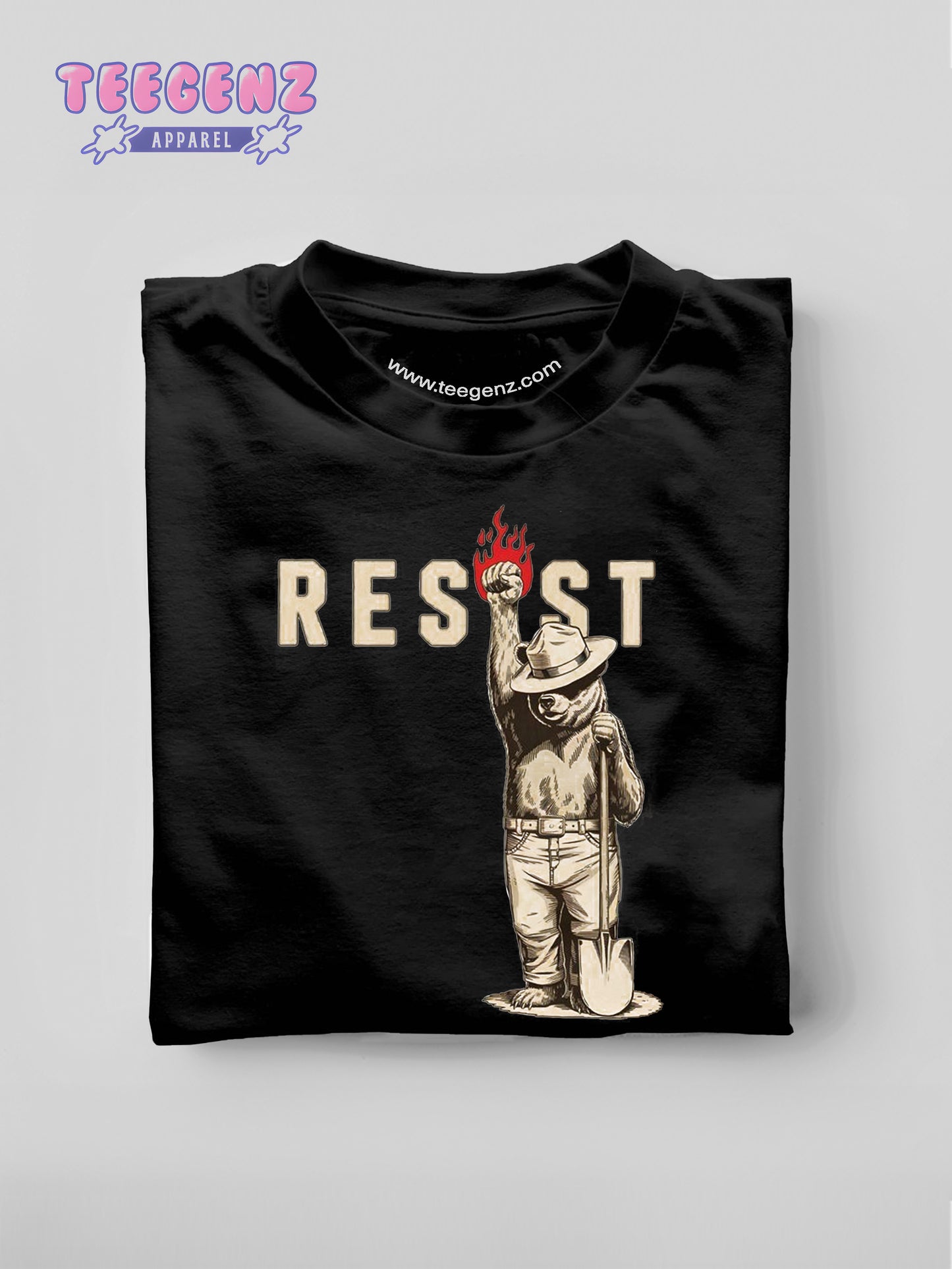 Smokey Bear Resist Shirt, Environmental Activism Tee, National Park Shirt, Protect Our National Parks Shirt, Parks Over Profit Granola Girl. TGPR09