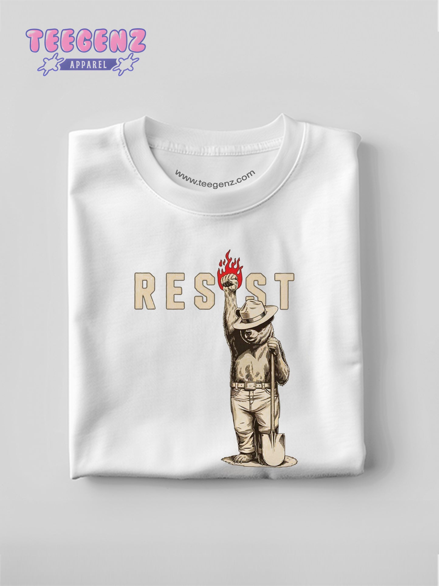 Smokey Bear Resist Shirt, Environmental Activism Tee, National Park Shirt, Protect Our National Parks Shirt, Parks Over Profit Granola Girl. TGPR09