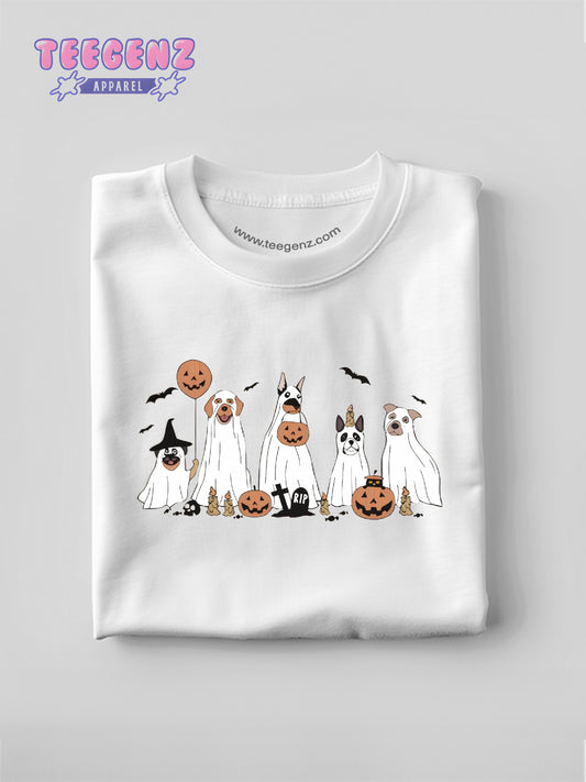 Comfort Colors Halloween Shirt, Ghost Sweatshirt, 2025 Happy Halloween, Ghost Dog Shirt, Halloween Dog Shirt, Retro Spooky Season, Spooky Dog TGPR50